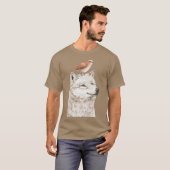 Wolf und Bird Freund T-Shirt (Vorne ganz)