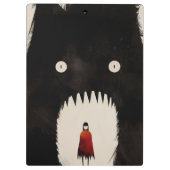 Wolf und die kleine rote Reithose Klemmbrett (Rückseite)