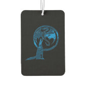 Wolf und Drachenblau, schwarz Autolufterfrischer (Rückseite)