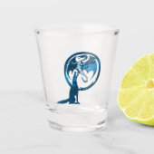 Wolf- und Drachenblauschussglas Schnapsglas (Vorderseite)