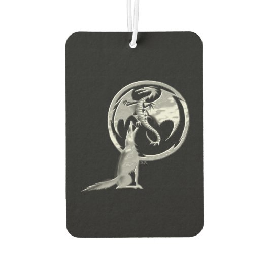 Wolf und Dragon als Black Car Lufterfrischer (Rückseite)