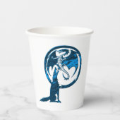 Wolf und Dragon Blue Whitepaper Cups Pappbecher (Vorderseite)