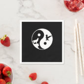 Wolf und Eagle Yin Yang Symbol Harmonie Meditation Serviette (Beispiel)