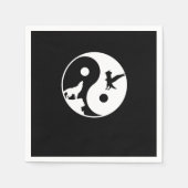 Wolf und Eagle Yin Yang Symbol Harmonie Meditation Serviette (Vorderseite)
