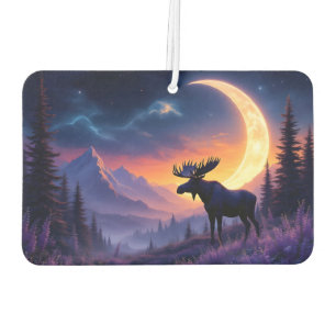 Wolf und Elch zunehmender Mond Lavendel Sonnenunte Autolufterfrischer