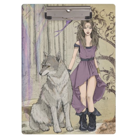 Wolf und Elf Klemmbrett (Vorderseite)