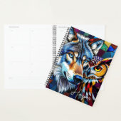 Wolf und Eule Lebendige und Bunte Personalisierte Planer (Anzeige)