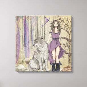 Wolf und Fairy Leinwanddruck