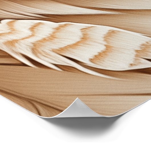 Wolf und Frauen in Feathers Poster (Ecke)