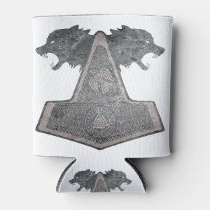 Wolf-und-Hammer-Design-Metall Dosenkühler