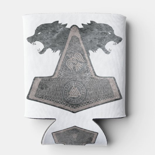 Wolf-und-Hammer-Design-Metall Dosenkühler (Rückseite)