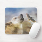 Wolf und Hawk Wildlife Mousepad (Mit Mouse)