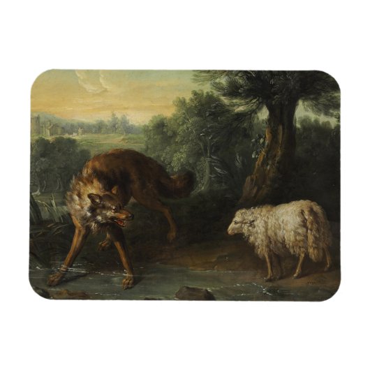 Wolf und Lamm Magnet (Horizontal)