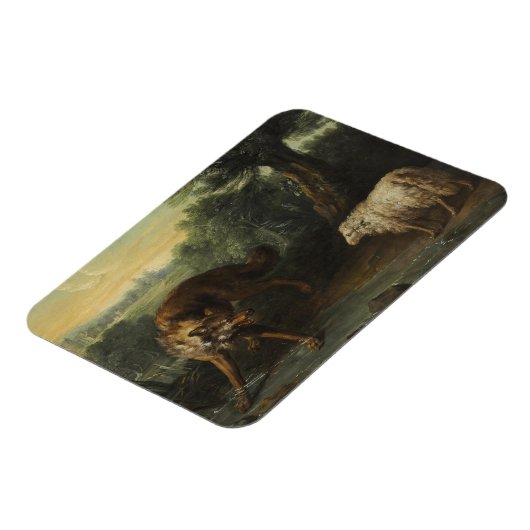 Wolf und Lamm Magnet (Linke Seite)