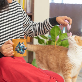 Wolf und Landschaft der Natur mit doppelter Exposi Kaffeetasse
