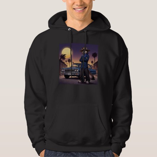 Wolf und Lowrider Hoodie (Vorderseite)