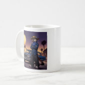 Wolf und Lowrider Kaffeetasse (Vorderseite Links)