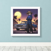 Wolf und Lowrider Leinwanddruck (Insitu (Holzboden))