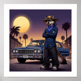 Wolf und Lowrider Poster