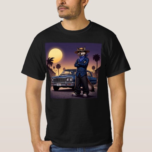Wolf und Lowrider T-Shirt (Vorderseite)