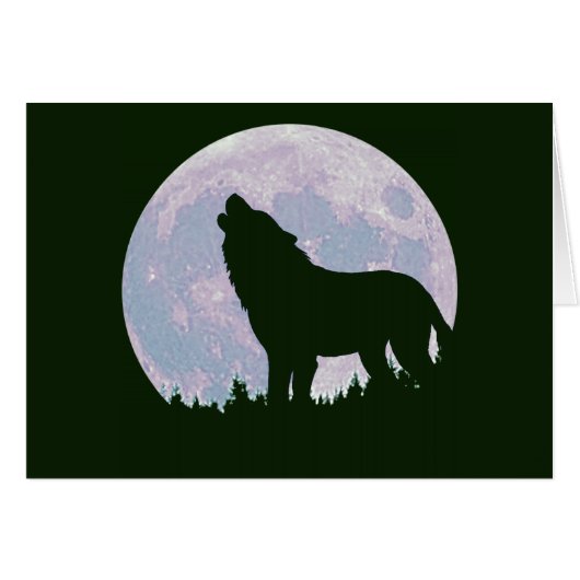 Wolf und Mond (Vorderseite (Horizontal))