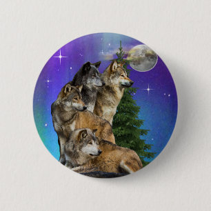 Wolf und Mond Button