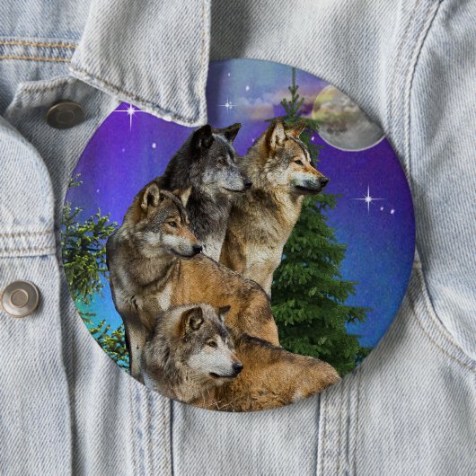 Wolf und Mond Button (Beispiel)