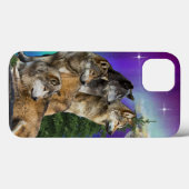Wolf und Mond Case-Mate iPhone Hülle (Rückseite (Horizontal))