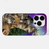 Wolf und Mond Case-Mate iPhone Hülle (Rückseite (Horizontal))