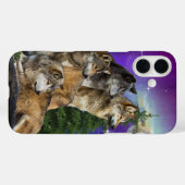 Wolf und Mond Case-Mate iPhone Hülle (Rückseite (Horizontal))