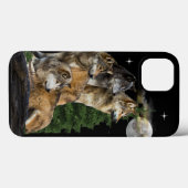 Wolf und Mond Case-Mate iPhone Hülle (Rückseite (Horizontal))
