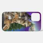 Wolf und Mond Case-Mate iPhone Hülle (Rückseite (Horizontal))