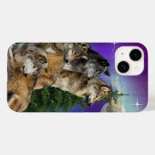 Wolf und Mond Case-Mate iPhone Hülle (Rückseite (Horizontal))