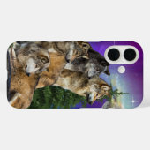 Wolf und Mond Case-Mate iPhone Hülle (Rückseite (Horizontal))