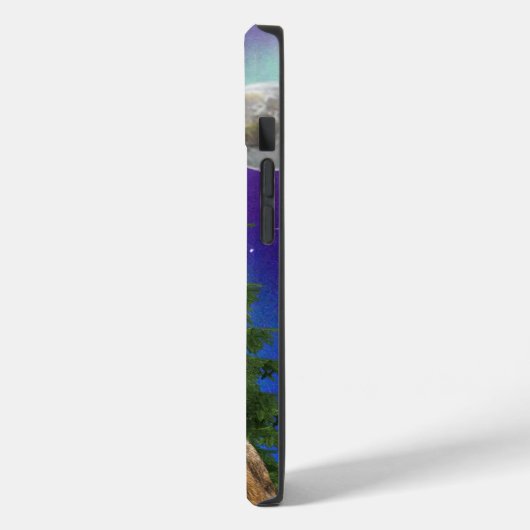 Wolf und Mond Case-Mate iPhone Hülle (Rückseite / Links)