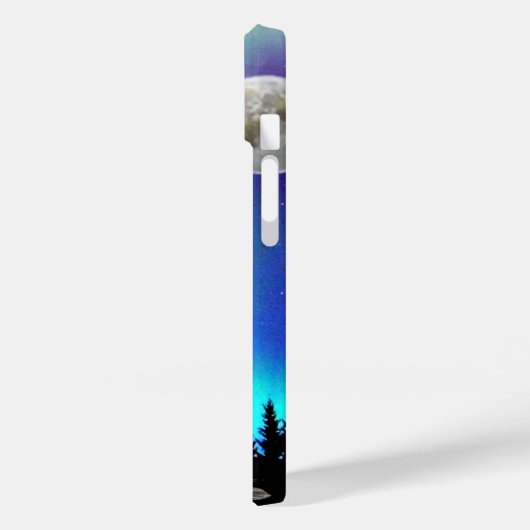 Wolf und Mond Case-Mate iPhone Hülle (Rückseite / Links)