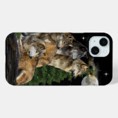 Wolf und Mond Case-Mate iPhone Hülle (Rückseite (Horizontal))