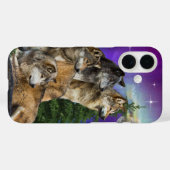 Wolf und Mond Case-Mate iPhone Hülle (Rückseite (Horizontal))