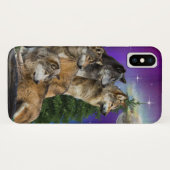 Wolf und Mond Case-Mate iPhone Hülle (Rückseite (Horizontal))