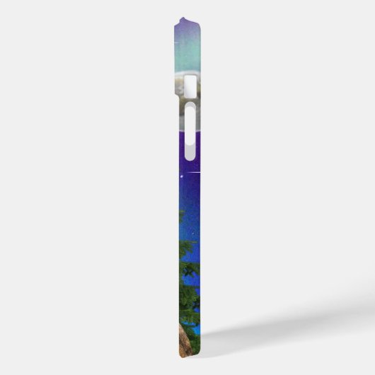 Wolf und Mond Case-Mate iPhone Hülle (Rückseite / Links)