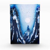 Wolf und Mond Fotoblock (Vorderseite)