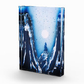 Wolf und Mond Fotoblock (Rechts)