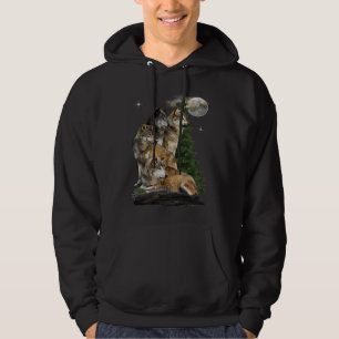 Wolf und Mond Hoodie
