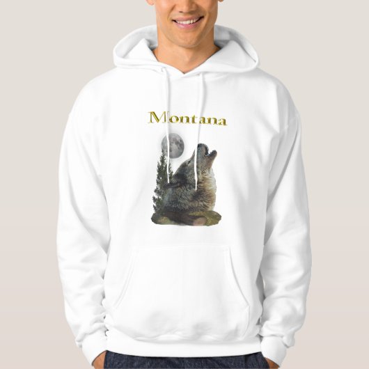 Wolf und Mond Hoodie (Vorderseite)