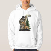 Wolf und Mond Hoodie (Vorderseite)