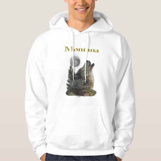 Wolf und Mond Hoodie (Vorderseite)