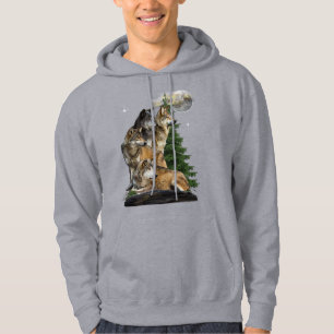 Wolf und Mond Hoodie