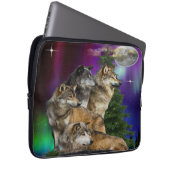 Wolf und Mond Laptopschutzhülle (Vorne Rechts)