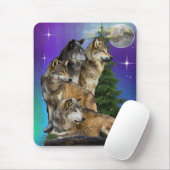 Wolf und Mond Mousepad (Mit Mouse)