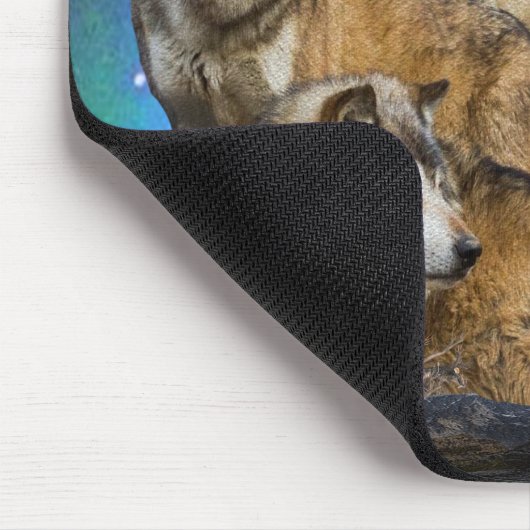 Wolf und Mond Mousepad (Ecke)